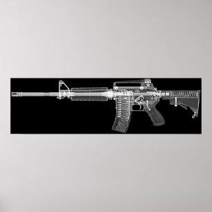 AR-15ライフルのCT実在/X線ポスター!高詳細 ポスター