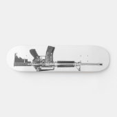 AR-15ライフル銃の火器の素晴らしい実質のX線のイメージ スケートボード (横)