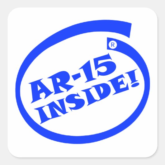 AR-15内！ – ウィンドウ/バンパーステッカー スクエアシール (正面)