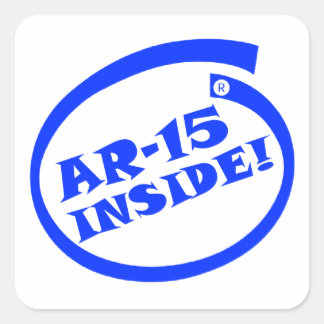 AR-15内！ – ウィンドウ/バンパーステッカー スクエアシール