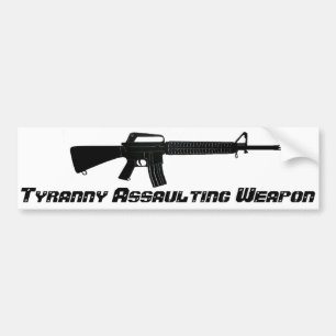 AR-15専制政治の攻撃用武器 バンパーステッカー