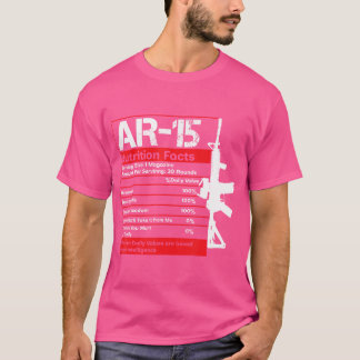 Ar-15栄養事実銃ライフル銃おもしろい男ギフト Tシャツ