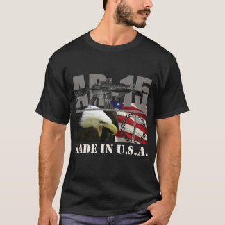 AR-15米国のワイシャツの黒 Tシャツ
