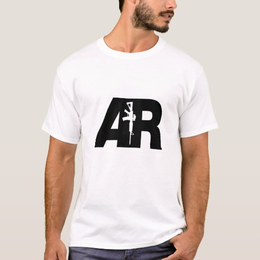 AR-15銃、AR15ライフルTシャツ Tシャツ (正面)