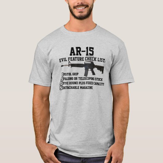 AR-15 -証明された邪悪なチェックリストII Tシャツ (正面)