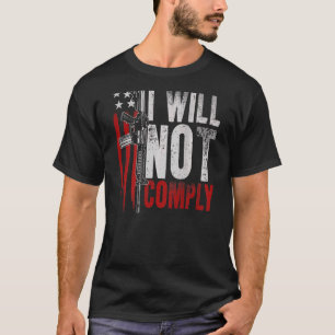 Ar 15 American Flag Gun Rights IがOに準拠しない Tシャツ