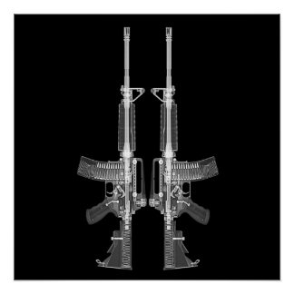 AR-15 CTスキャン画像高詳細ポスター ポスター
