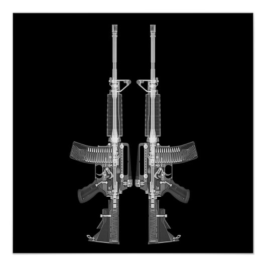 AR-15 CTスキャン画像高詳細ポスター ポスター (正面)