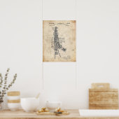 Ar-15 Gun Pistol Patent ポスター (キッチン)