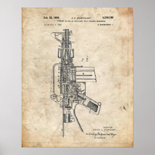 Ar-15 Gun Pistol Patent ポスター