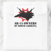 AR-15 Owners of North Carolina Squareステッカー スクエアシール (バッグ)