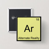 Ar - Alternate Reality おもしろい Chemistry Element Tee 缶バッジ (正面&裏面)