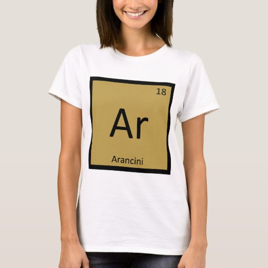 Ar - Arancini前菜ケミストリー周期表 Tシャツ (正面)