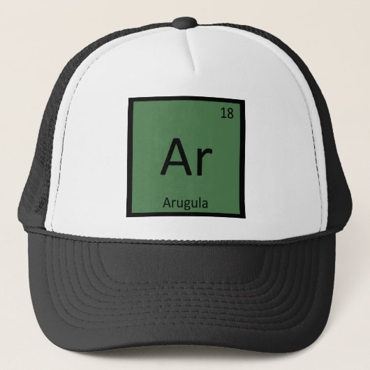 Ar - Arugula Vegetable Chemistry Periodic Table キャップ (正面)