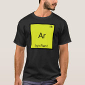 Ar - Ayn Rand化学おもしろい要素シンボルT型 Tシャツ (正面)