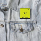 Ar - Ayn Rand おもしろい Chemistry Element Symbol Tee 缶バッジ (インサイチュ)