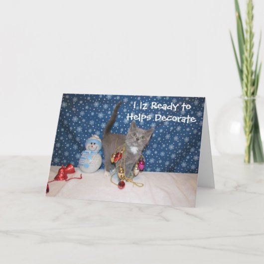 Arabella's Christmas - Cat / Kitten Christmas Card シーズンカード (正面)