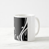 Arabesco em preto e branco コーヒーマグカップ (正面右)