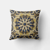 arabesque blue mosaic クッション (裏面)