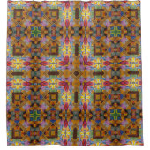 Arabesque Hearts Fractal Pattern   シャワーカーテン (正面)