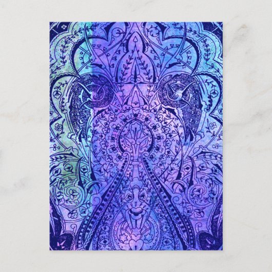 Arabesque, KASBAHビクトリアン – 海軍とシアン ポストカード (正面)