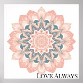 Arabesque Mandala Art ポスター (正面)