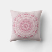 Arabesque Mandala Pillow – Pink Geometric Decorati クッション (裏面)