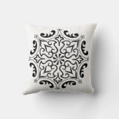 Arabesque Vintage Outline Floral  クッション (裏面)
