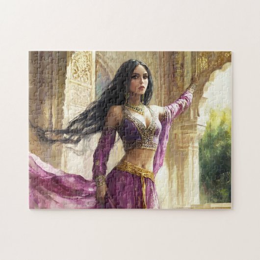 Arabian Fantasy Princess Art Enchanted Palace ジグソーパズル (横)