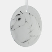 "Arabian Horse" by Adelia Audi ガラスオーナメント (正面右)