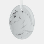 "Arabian Horse" by Adelia Audi ガラスオーナメント (正面左)