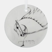 "Arabian Horse" by Adelia Audi ガラスオーナメント (裏面)