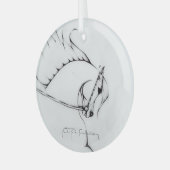 "Arabian Horse" by Adelia Audi ガラスオーナメント (正面左)