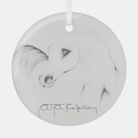 "Arabian Horse" by Adelia Audi ガラスオーナメント (正面)