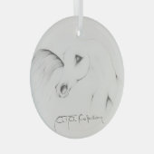 "Arabian Horse" by Adelia Audi ガラスオーナメント (正面右)