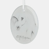 "Arabian Horse" by Adelia Audi ガラスオーナメント (正面左)