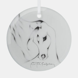 "Arabian Horse" by Adelia Audi ガラスオーナメント