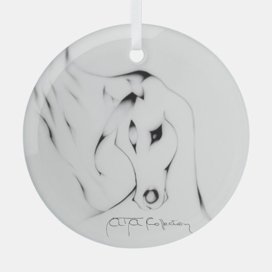 "Arabian Horse" by Adelia Audi ガラスオーナメント (正面)