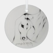 "Arabian Horse" by Adelia Audi ガラスオーナメント (裏面)