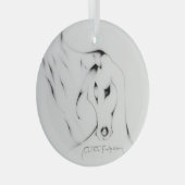 "Arabian Horse" by Adelia Audi ガラスオーナメント (正面右)