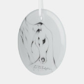 "Arabian Horse" by Adelia Audi ガラスオーナメント (正面左)