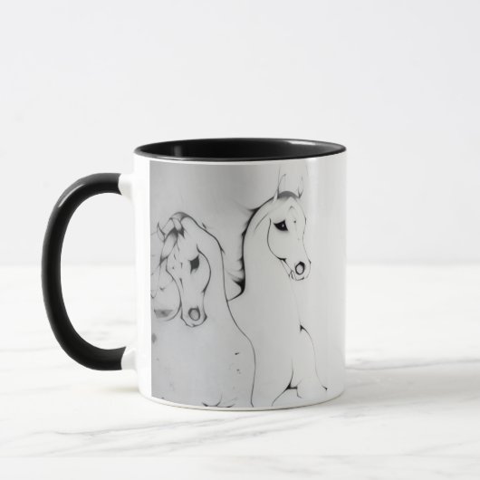 "Arabian Horse" by Adelia Audi マグカップ (左)