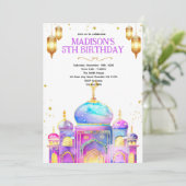 Arabian night birthday party invitation 招待状 (スタンド正面)