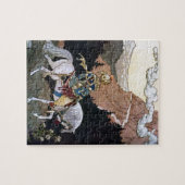 Arabian Nights Knight Prince on White Horse ジグソーパズル (横)