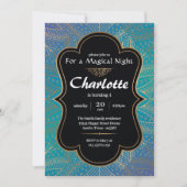 Arabian Sky Invitation for Birthday Party Blue 招待状 (正面)