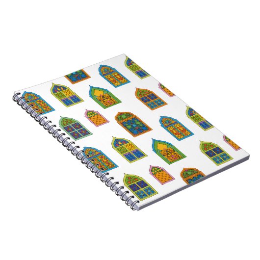 Arabian Stained Glass Windows Pattern ノートブック (右側)