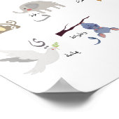 arabic Alphabet animals ポスター (角)
