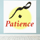 Arabic Calligraphy Sabr Patience Minimalist Zen Lo キャンバスプリント (インサイチュ (ウッドフロア))