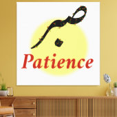 Arabic Calligraphy Sabr Patience Minimalist Zen Lo キャンバスプリント (インサイチュ (リビング))