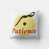 Arabic Calligraphy Sabr Patience Minimalist Zen Lo クッション (正面)